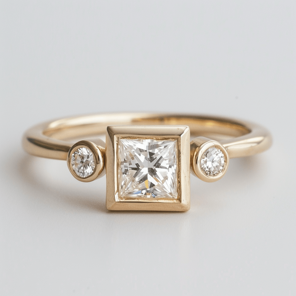 Gold and diamonds ring