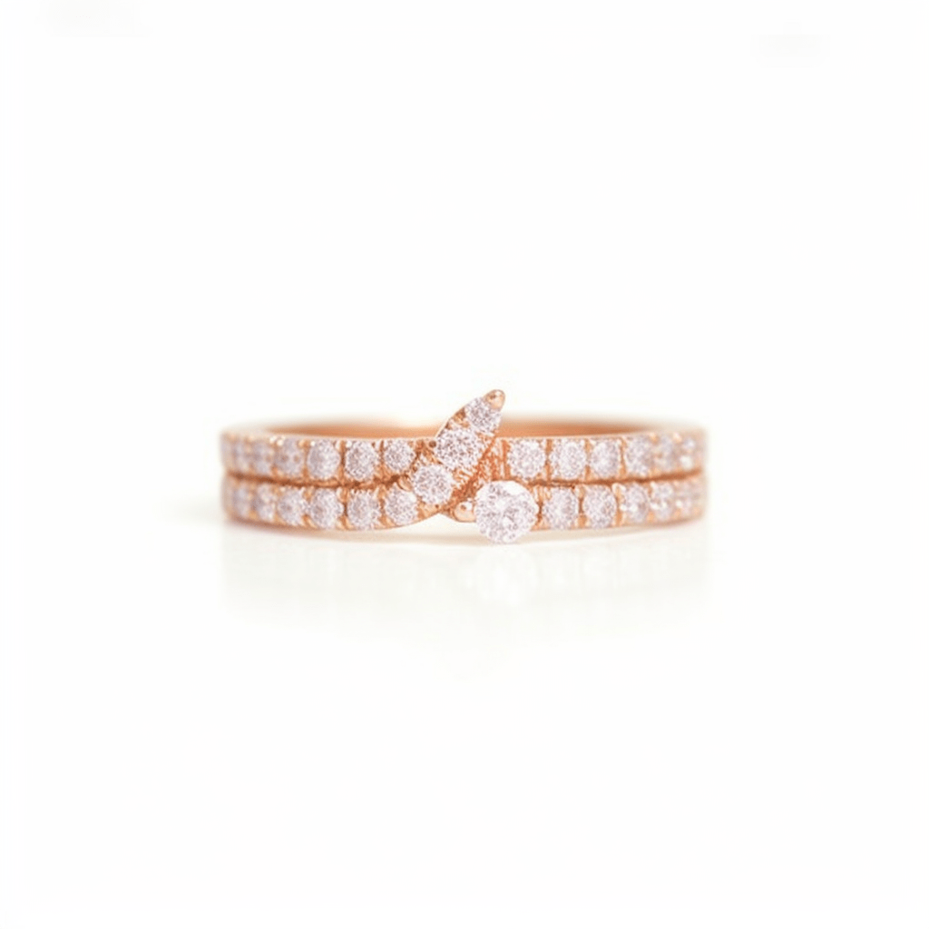 double row diamond ring