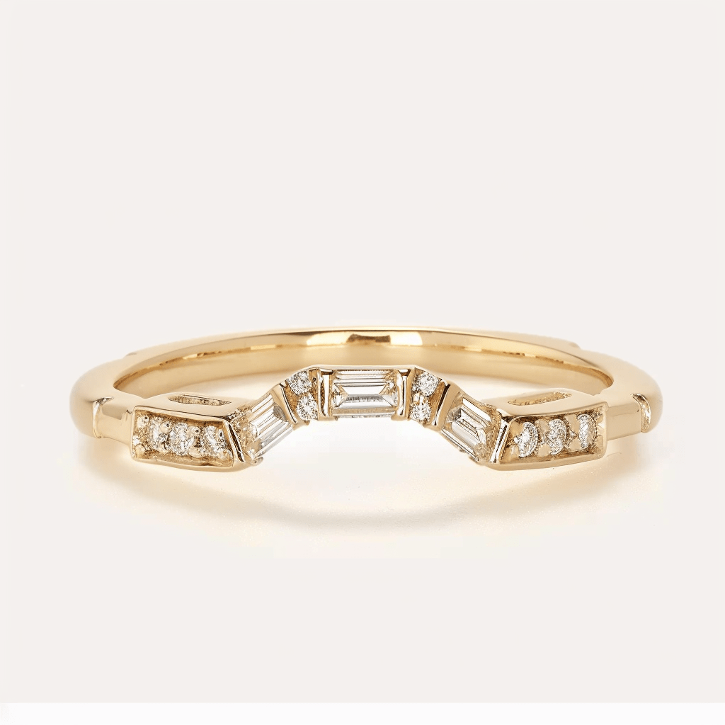 Gold and diamonds ring