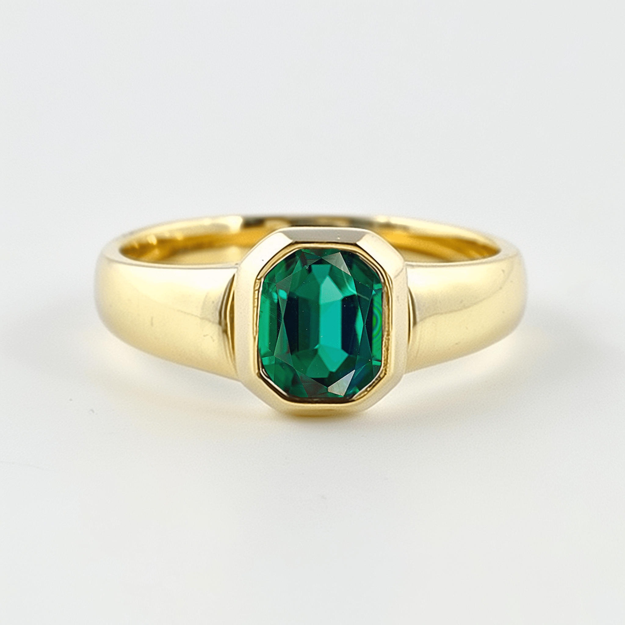 gold and emerald ring