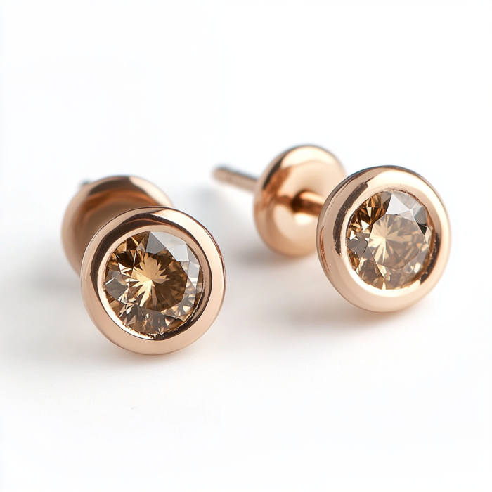 cognac earrings