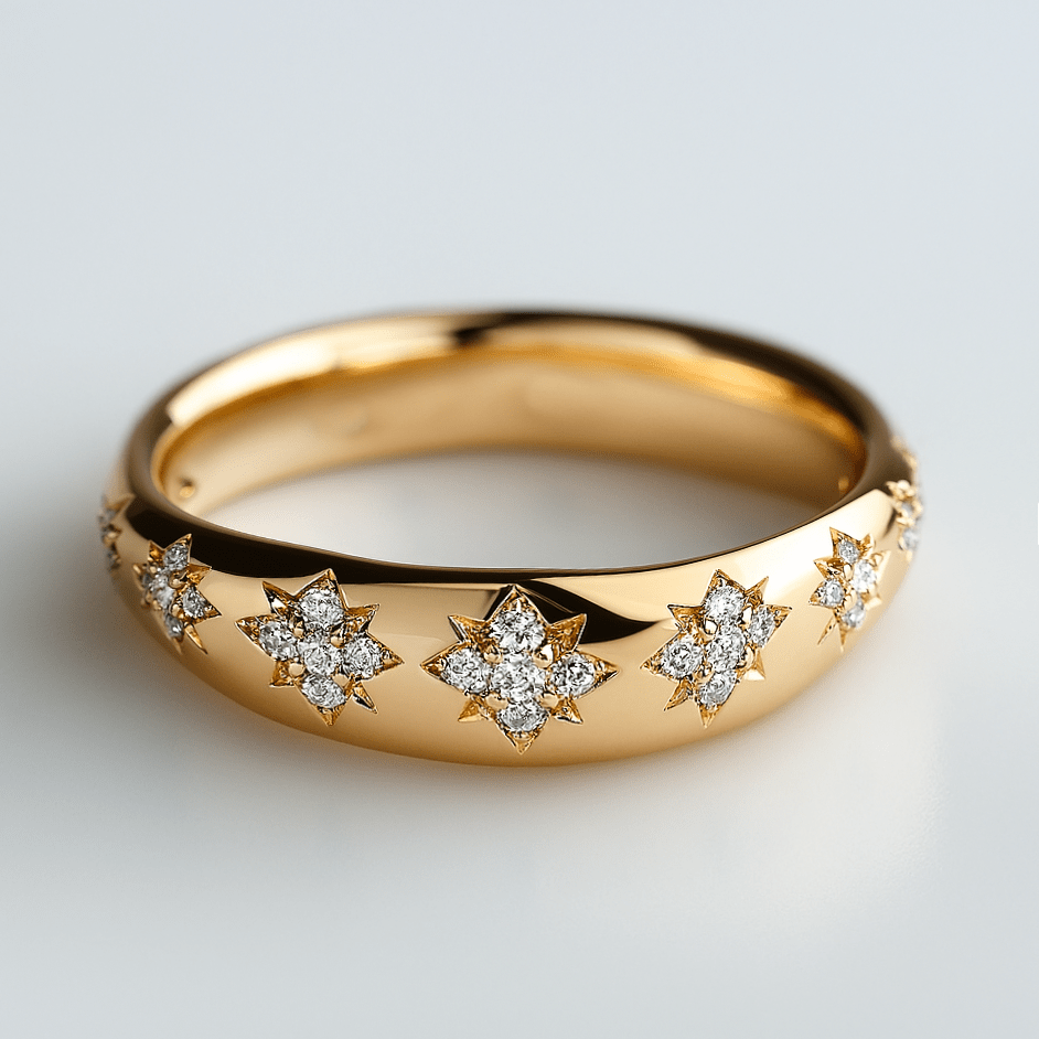Chunky Stars Diamonds ring