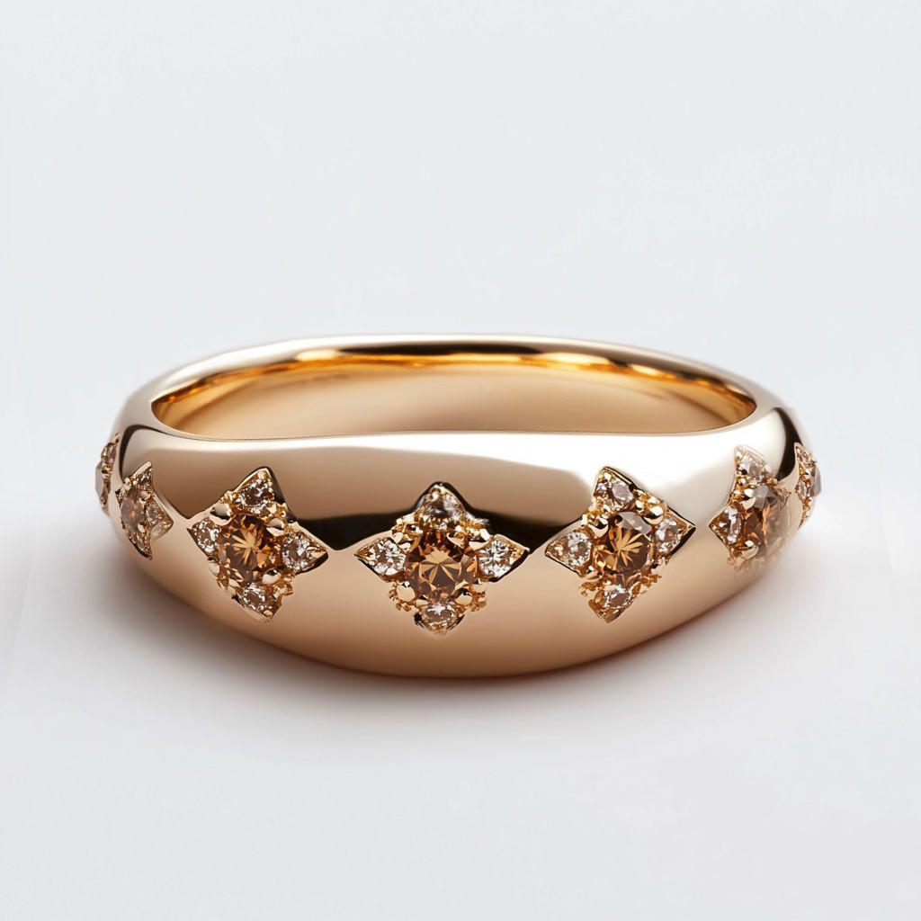Chunky Stars Cognac Diamonds ring