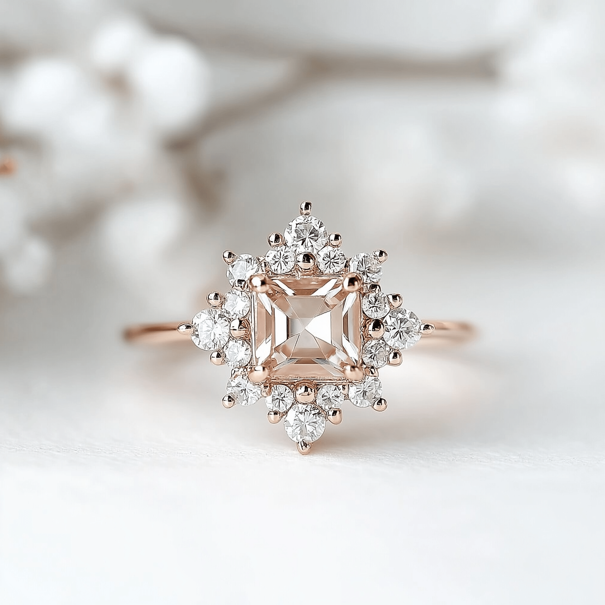 morganite diana ring