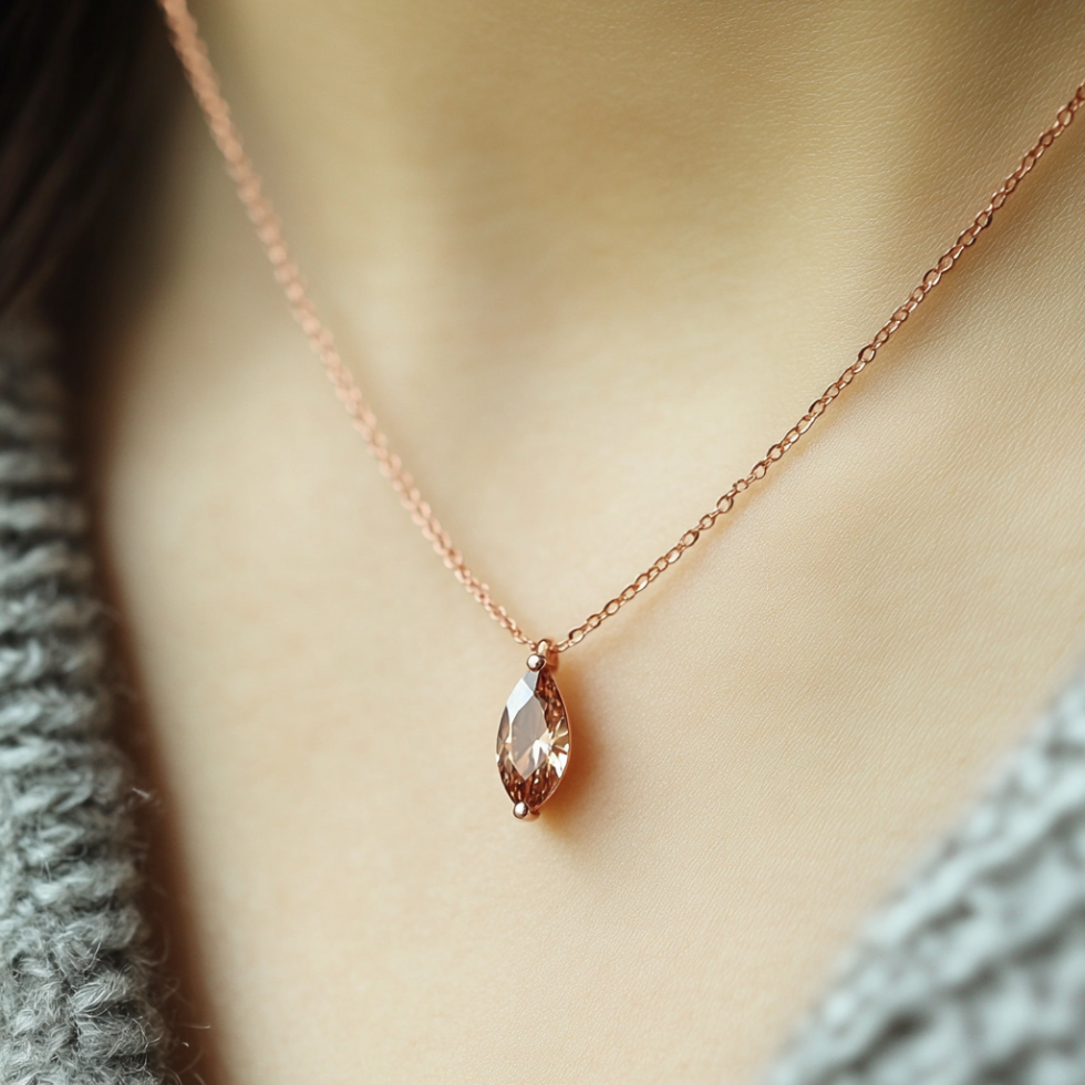 Cognac Diamond Necklace
