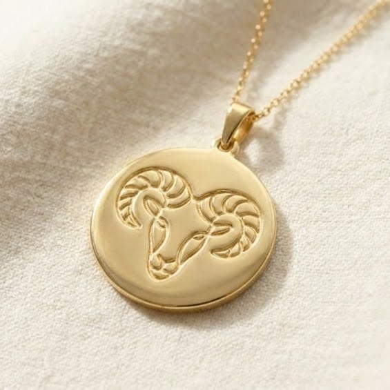 zodiac coin necklace